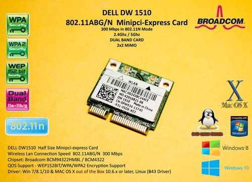 Dell dw1510 802 11abg - dw1510, 802.11abg/n